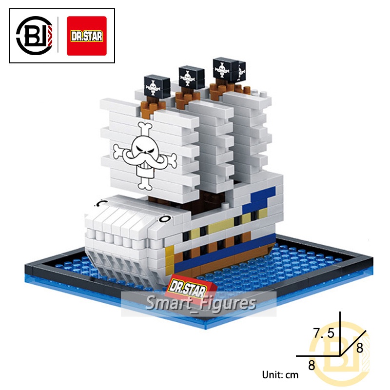 Blok Bangunan Kapal Bajak Laut Dikantongi One Piece Red Force Seribu Sunny Going Merry Moby Dick Mainan Rakitan Anak Hadiah