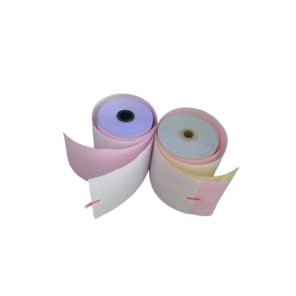 

Kertas Struk Kasir /Kas Register 75X65 (3PLY) Paper Print 1 Pack ( 10 Roll) atk