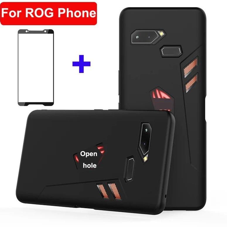 ★ ASUS ROG PHONE 1 CASE BLACK ANTISHOCK PREMIUM - TEMPERED FULL SCREEN PRODUK TREND 870 ャ