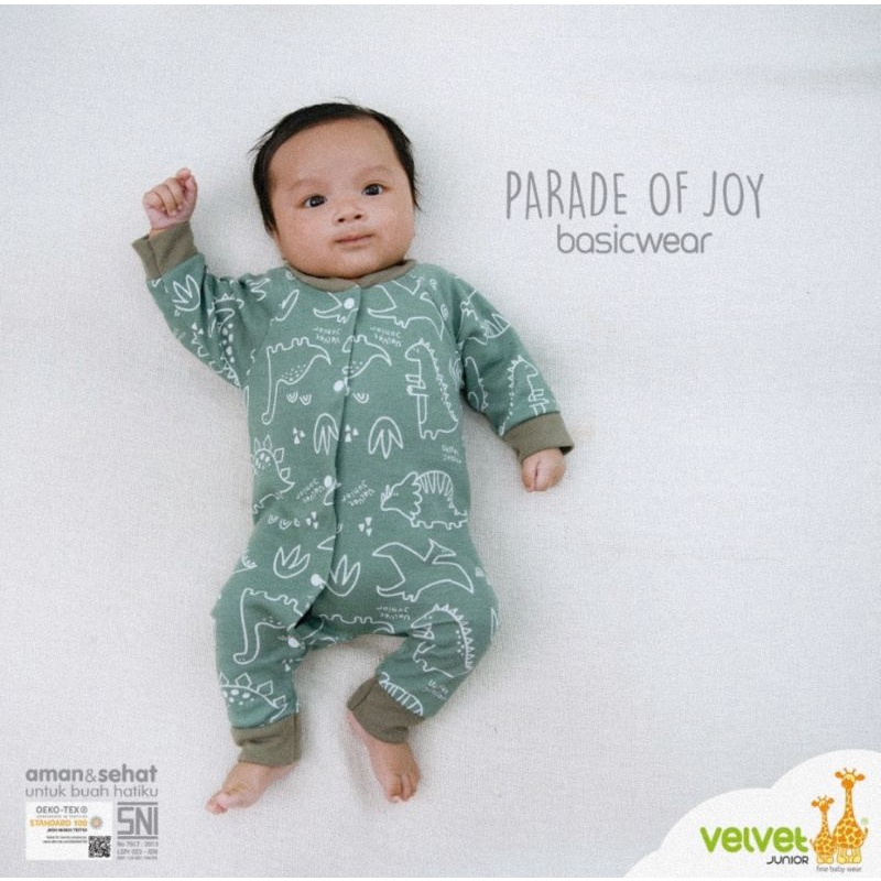 Velvet Junior Jumper Bayi Sleepsuit Oblong Buka Kaki Parade Of Joy