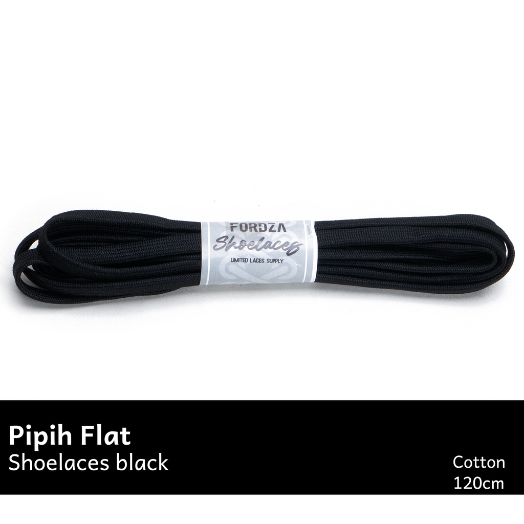 Tali sepatu Pipih 120cm Shoelace flat aglet Mika Plastik