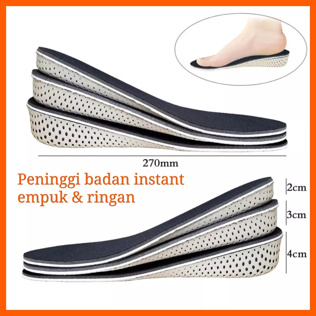 SOL PENINGGI BADAN INSOLE PENINGGI ALAS PENAMBAH TINGGI BADAN SOL DALAM SEPATU