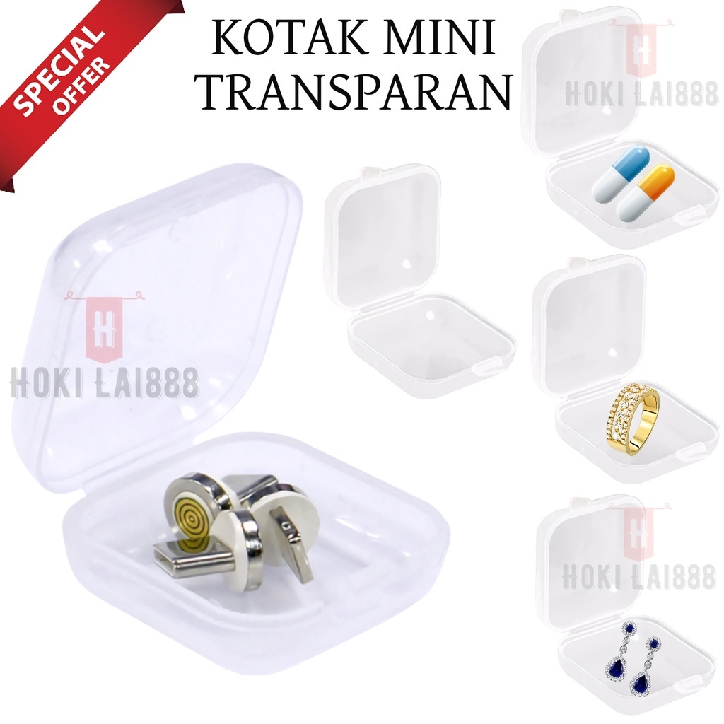 [HKL KOTAK KECIL SIMPAN MEMORY CARD EARPLUG / KOTAK PLASTIK SERBA GUNA / MINI BOX AKSESORIS / KOTAK MINI OBAT TRAVEL / KOTAK PLASTIK MINI SIMPAN PERHIASAN / KOTAK PERHIASAN MINI / KOTAK OBAT MINI