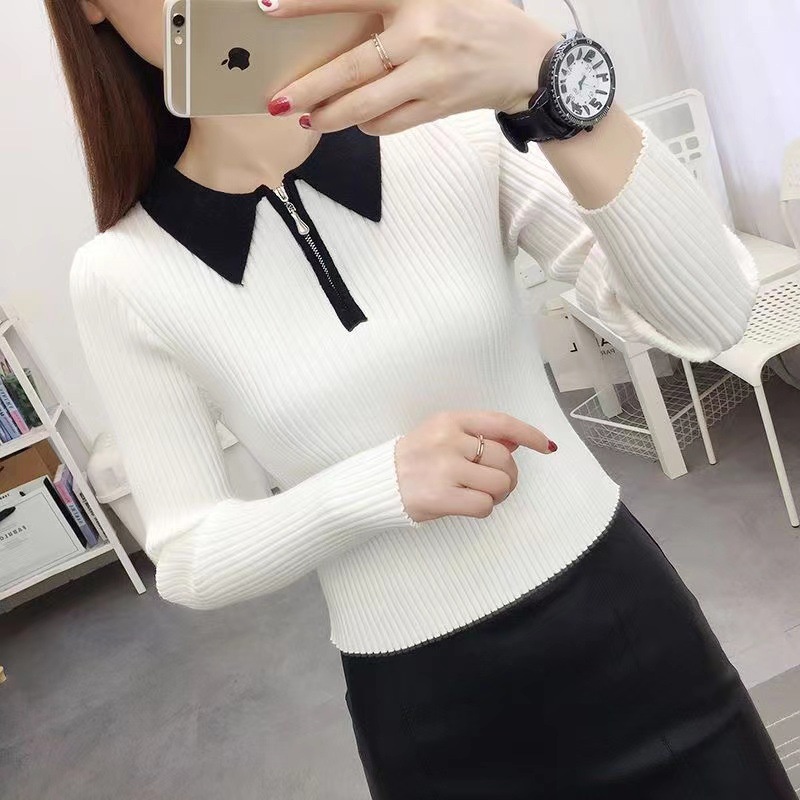 Melly Polo Top Soft Knit - Sweater Korea - Atasan Wanita Rajut Import TM (R008)