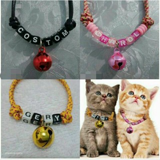 Image of TALI KALUNG KUCING DAN LONCENG KALUNG BISA KASTEM NAMA GRATIS REQUES NAMANYA CHAT SELLER UNTUK PESAN NAMA NYA