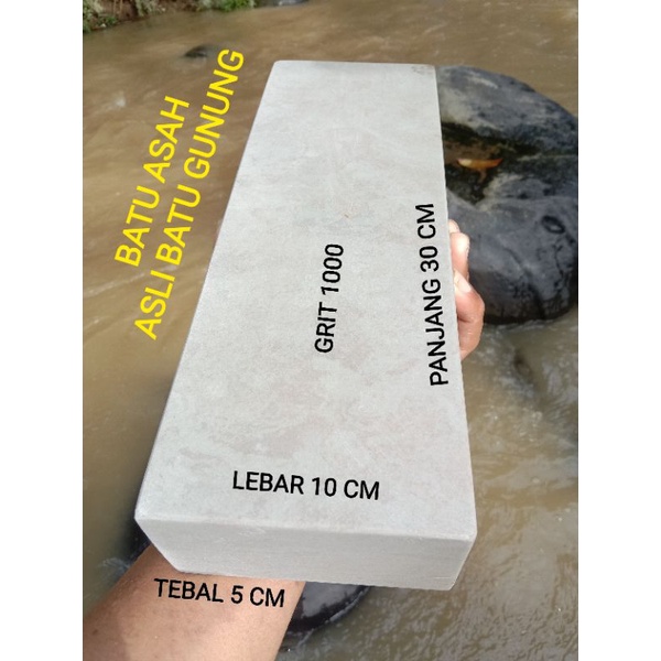 Batu asahan golok asli batu alam batu gunung grit 1000 jumbo
