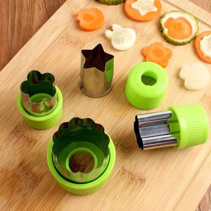 KH Cetakan Pemotong Sayuran Buah Biskuit Pastry Stainless Steel Untuk Bento Bekal Makan Anak