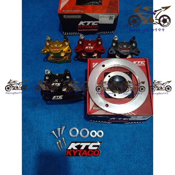 kaliper set nmax new belakang  aja kaliper ktc kytaco  plus adaptor cakram plus baut  buat nmax new 