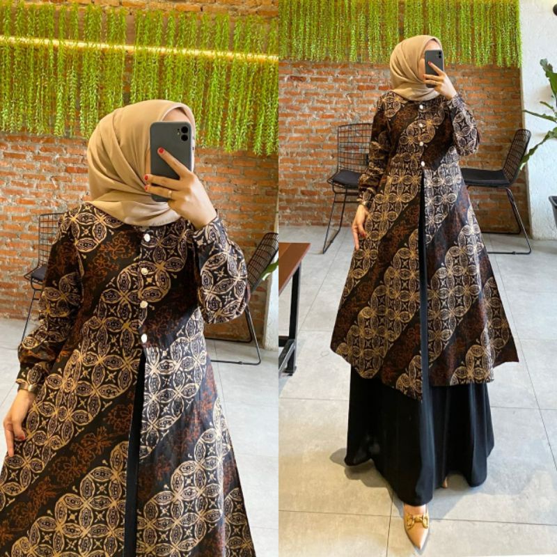 gamis katun/gamis viral/"gamis auter/gamis Jack Black (COD)