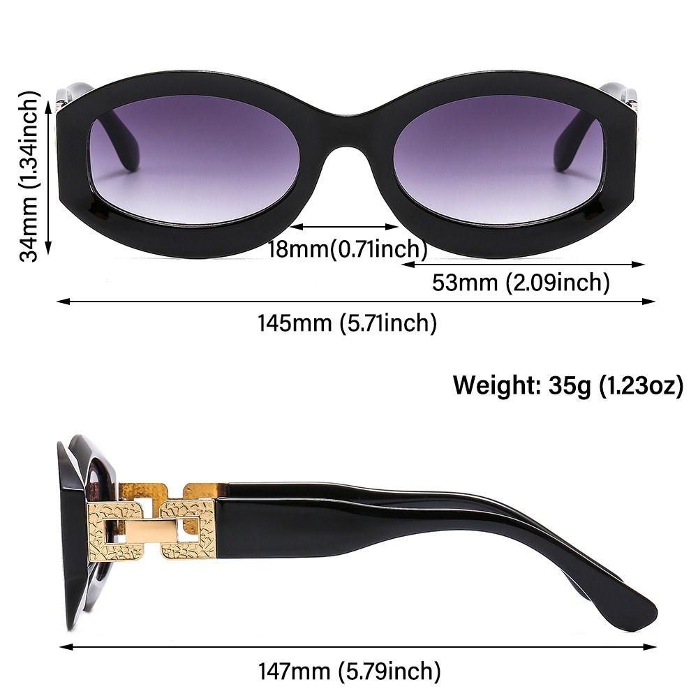 Kacamata Oval Nanas Vintage UV400 Eyewear Sun Glasses