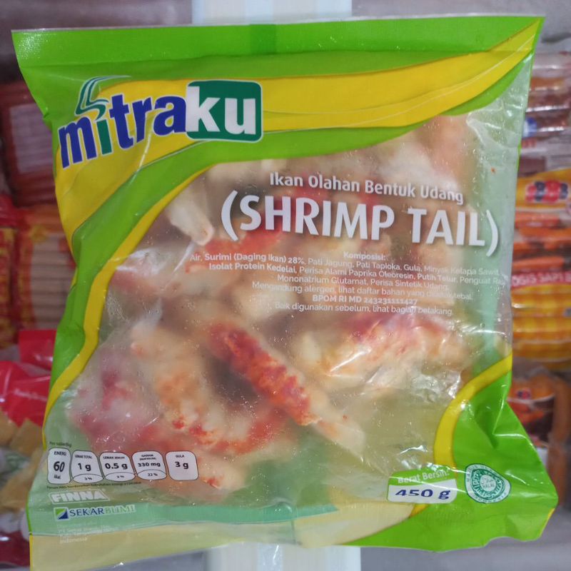 

Mitraku Shirmp Tail Ikan Olahan Bentuk Udang 500g