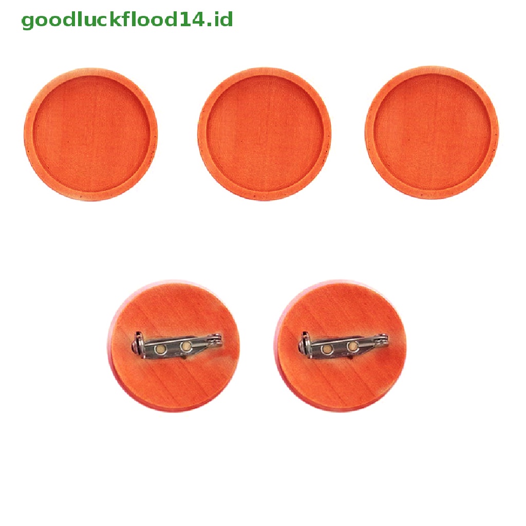 [GOOGFOUR] 5pcs Set Dasar Bros Cabochon Kayugs20 25 30 40mm Dia Nampan Bezel Bulat Diy Bros Pin Backs Untuk Membuat Perhiasan [TOP]