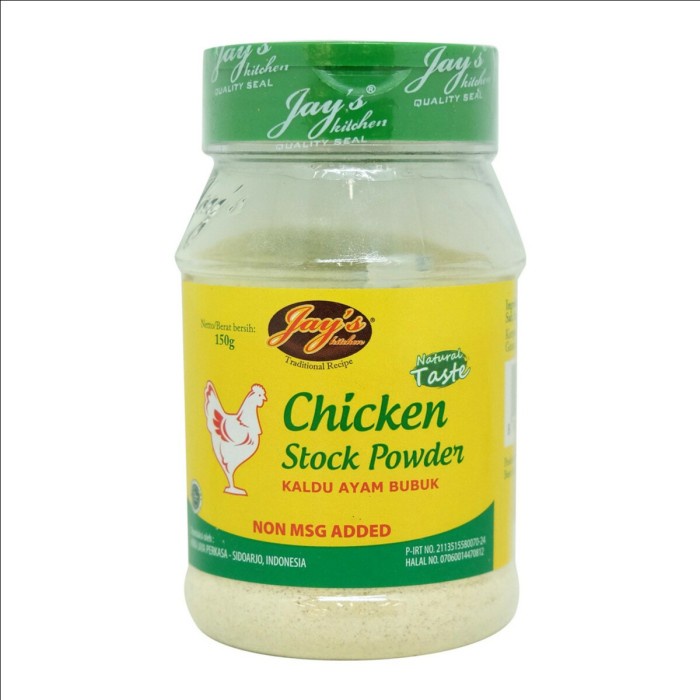 

Jay's Chicken Stock Powder / Kaldu Ayam Bubuk 150 Gr