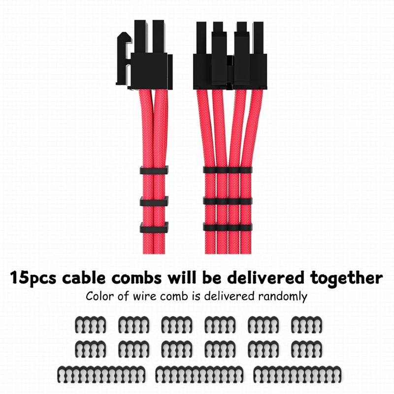 Kit Kabel Power Ekstensi PSU btsg 18AWG Lengan 1xATX 24Pin 2xCPU 8Pin 2xPCIE 8Pin