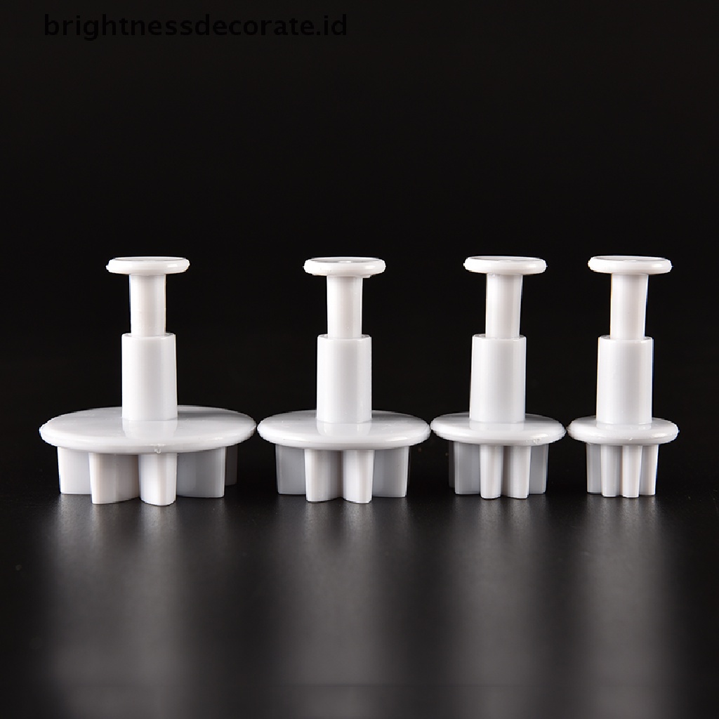 [Birth] 4x Cake Fondant Sugarcraft Decor Cetakan Kue Kering Mold Plunger Daisy Flower Cutter [ID]