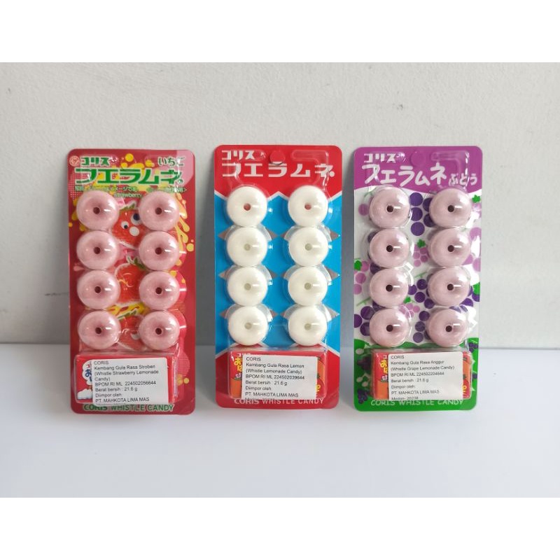 

Coris Permen Siul Asli Jepang Rasa Buah 21g / Whistle Fruit Candy 21g