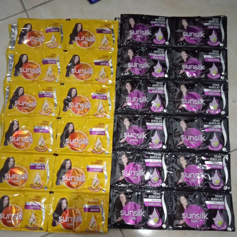 SUNSILK SHAMPO SACHET / SHAMPO SUNSLIK 1 RENCENG ISI 12 PCS Kosmetik Arjuna Unilever