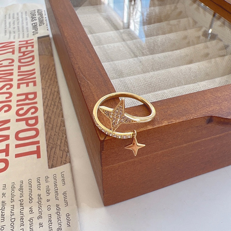 New Arrival Cincin Fashion Wanita Pesta Klasik Geometris Semua Kompatibel Rings Sederhana Lucu Elegan Bintang Perempuan Perhiasan