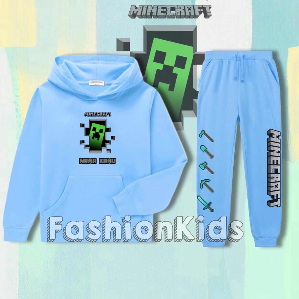 Setelan Hoodie Jogger Anak Minecraft / Jogger Anak Minecraft