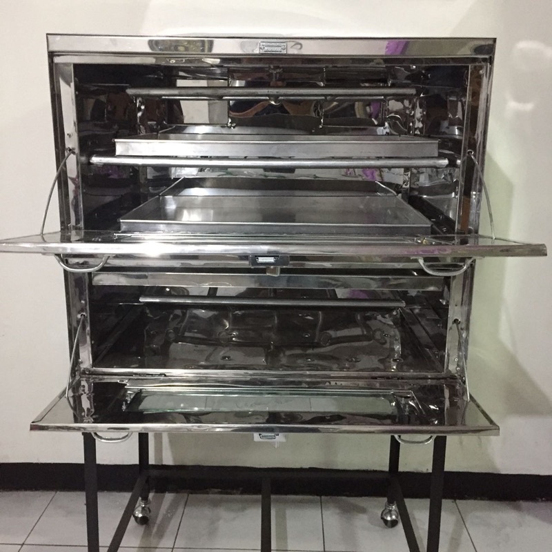 Ay00 OVEN GAS STAINLESS 90 x 55 x 75 STAINLESS TEBAL TEBAL + Loyang 2 dan Termometer