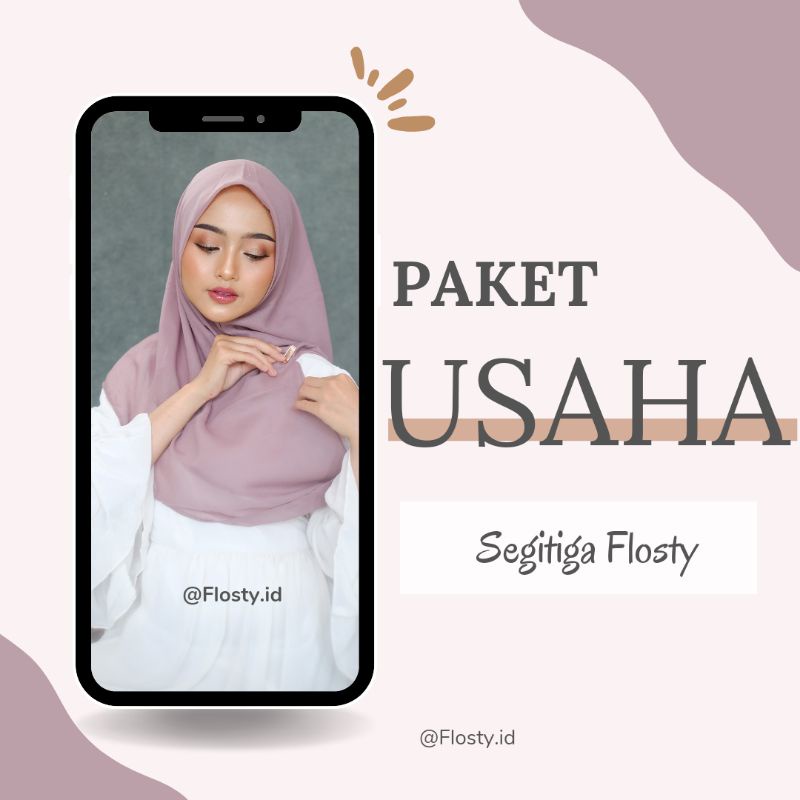 PAKET USAHA HIJAB FLOSTY // PAKET USAHA HIJAB INSTAN // PAKET USAHA HIJAB