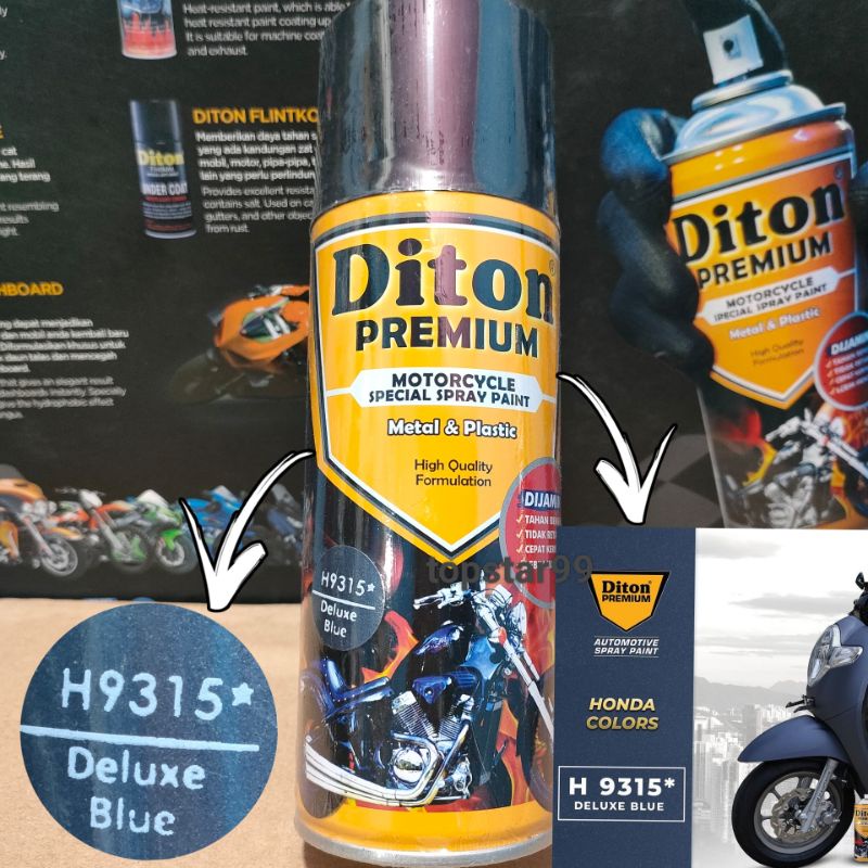 Pilok Pilox Cat Diton Premium Deluxe Blue 9315 H9315 Biru Deluxe 400cc Cat Semprot Diton Premium Tahan Bensin