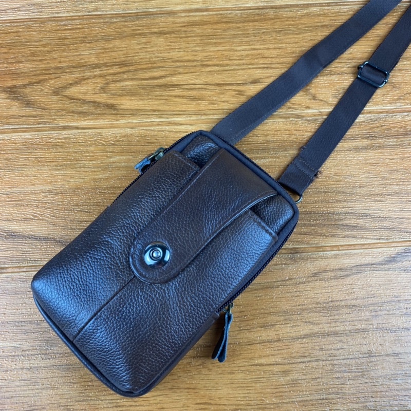 SARUNG HP PINGGANG KULIT ASLI DOUBEL 5.5-6.4 INCH MURAH TEMPAT HP KULIT ASLI DOMPET HP KULIT