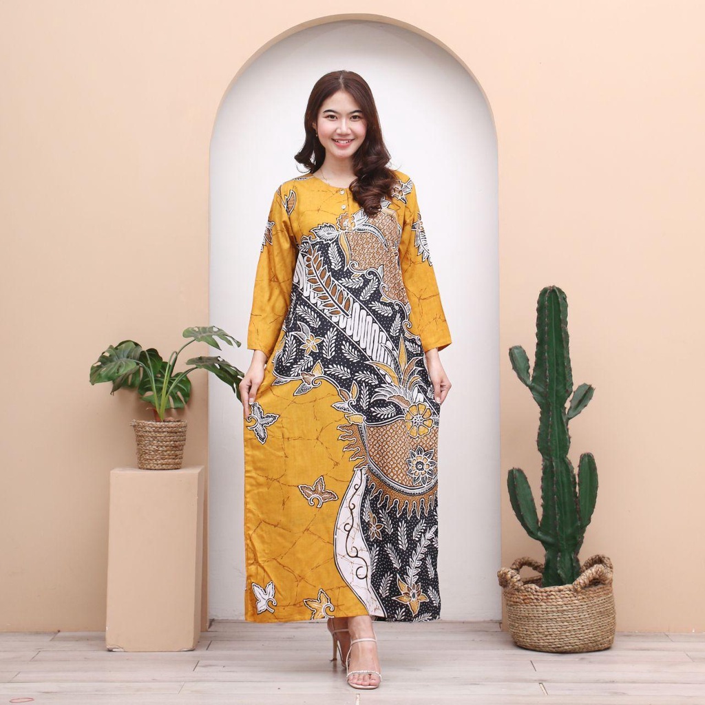 Longdres Batik ADEEBA Daster Panjang Busui Batik Terbaru By GrosirDaster