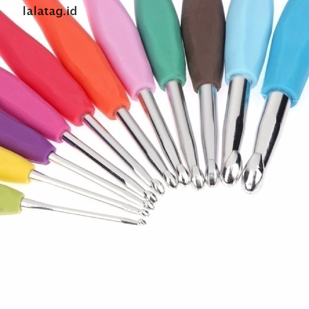 [lalatag] 8/16pcs Benang Kait Crochet Berwarna Bahan Aluminium Knitg s Set Tool Kit Dengan B [ID]