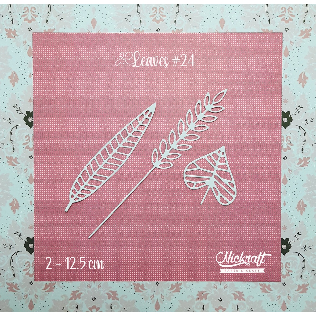 

LEAVES #24 - Hiasan Scrapbook Daun Kertas Swirl Ulir