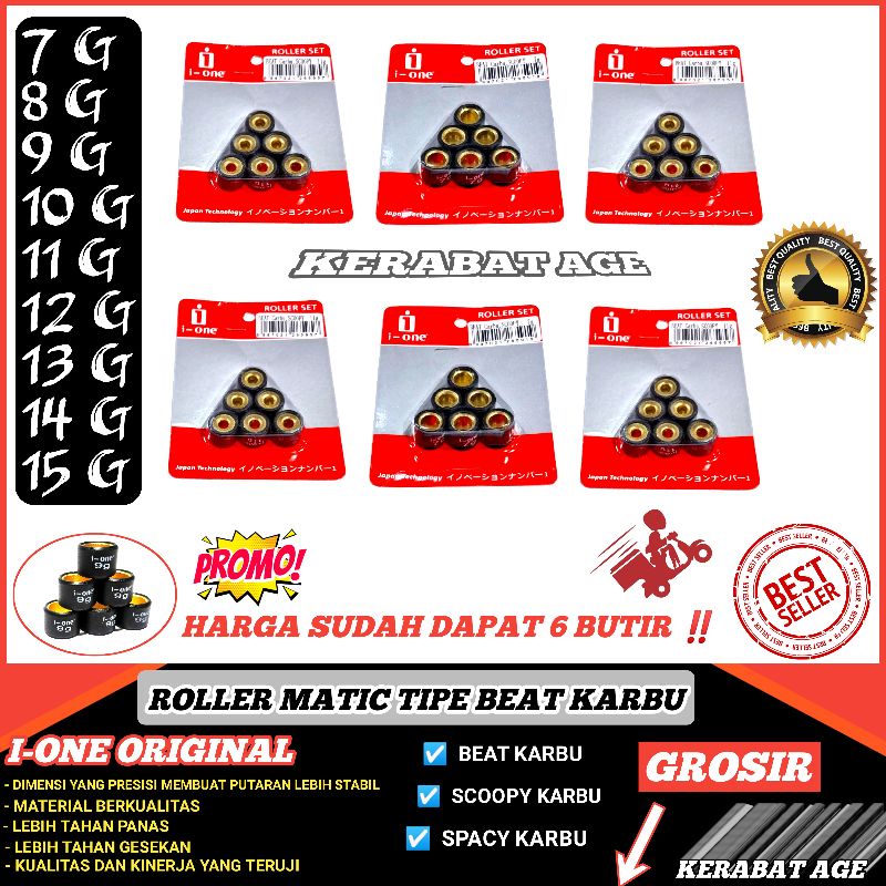 Roller Roler beat karbu Scoopy carbu 7 8 9 10 11 12 Gram Gr 10gram Loler Racing Original Hirose