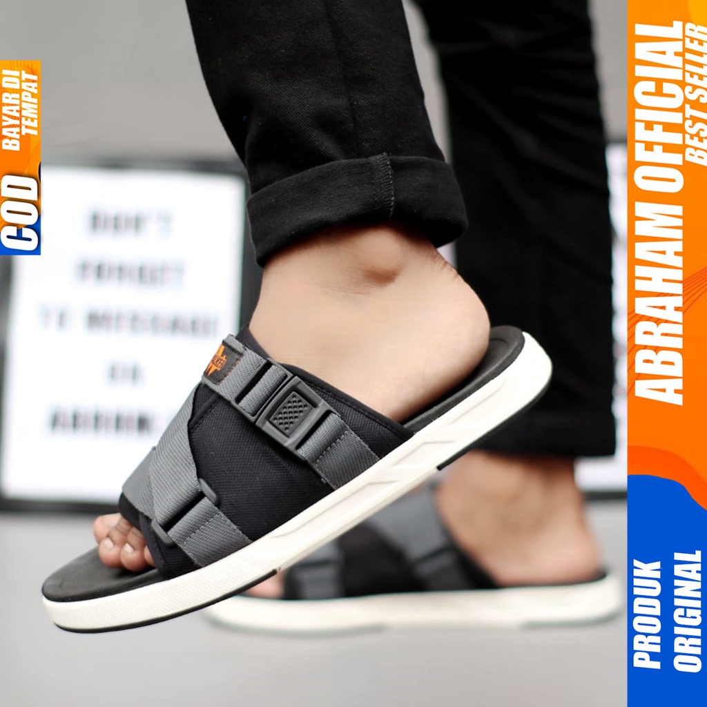 Sandal Slide Slop Pria Sendal Selop Ringan Distro Abraham CHESTER