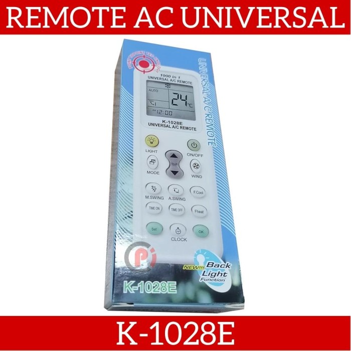 CHUNGHOP Universal AC Remote Controller with Flashlight K-1028E