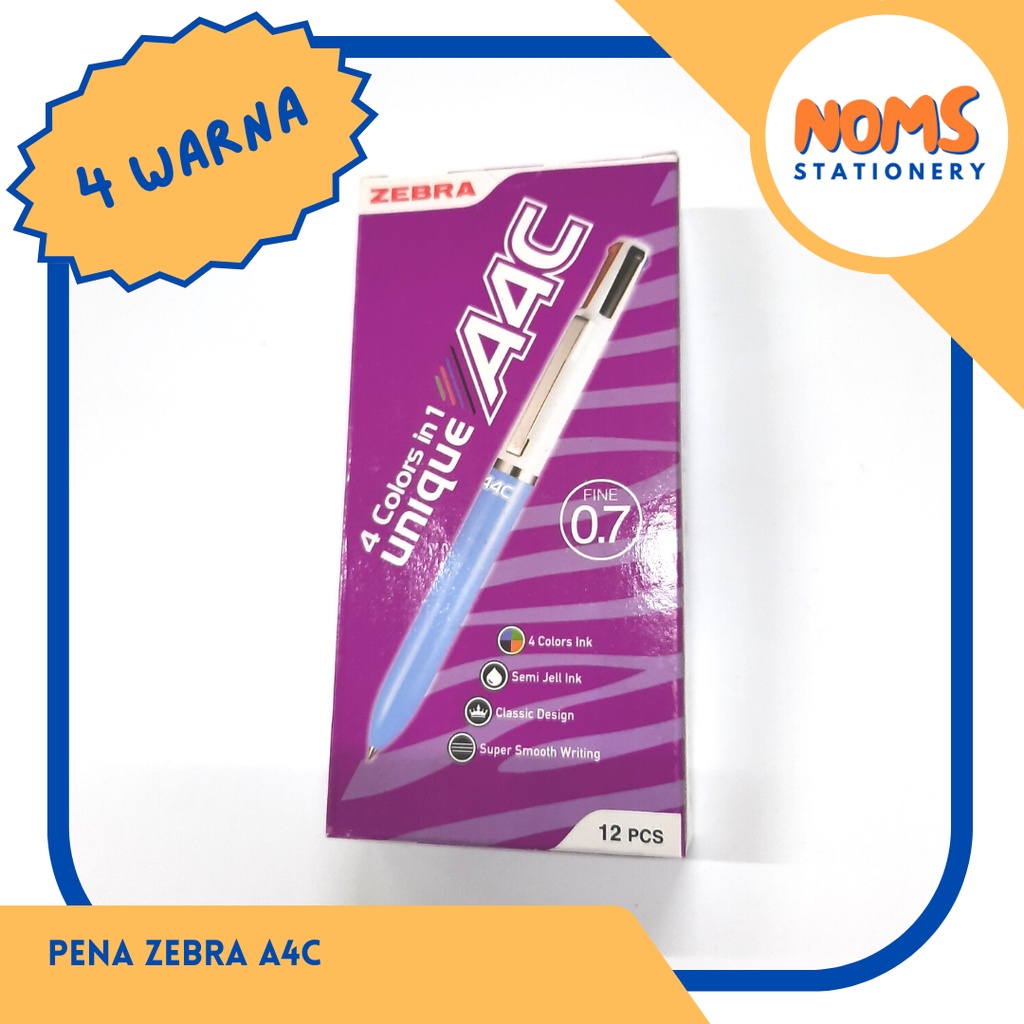 

Pulpen Zebra A4C ( 4 warna )
