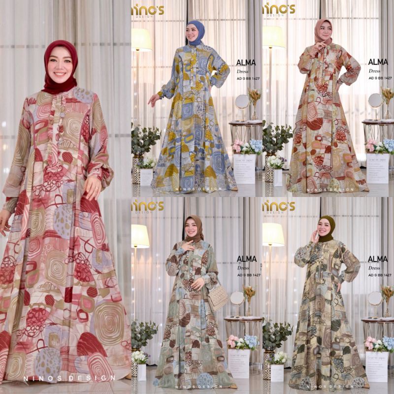 GAMIS TERBARU ALMA DRESS BY NINOS DESIGN ORI