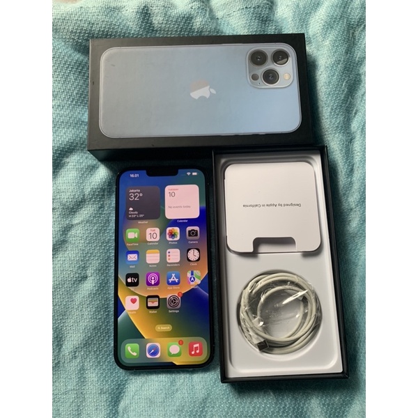 iphone 13 Pro Max 13 256GB iBox Siera Blue BH 98% Agustus 2023 MULUS