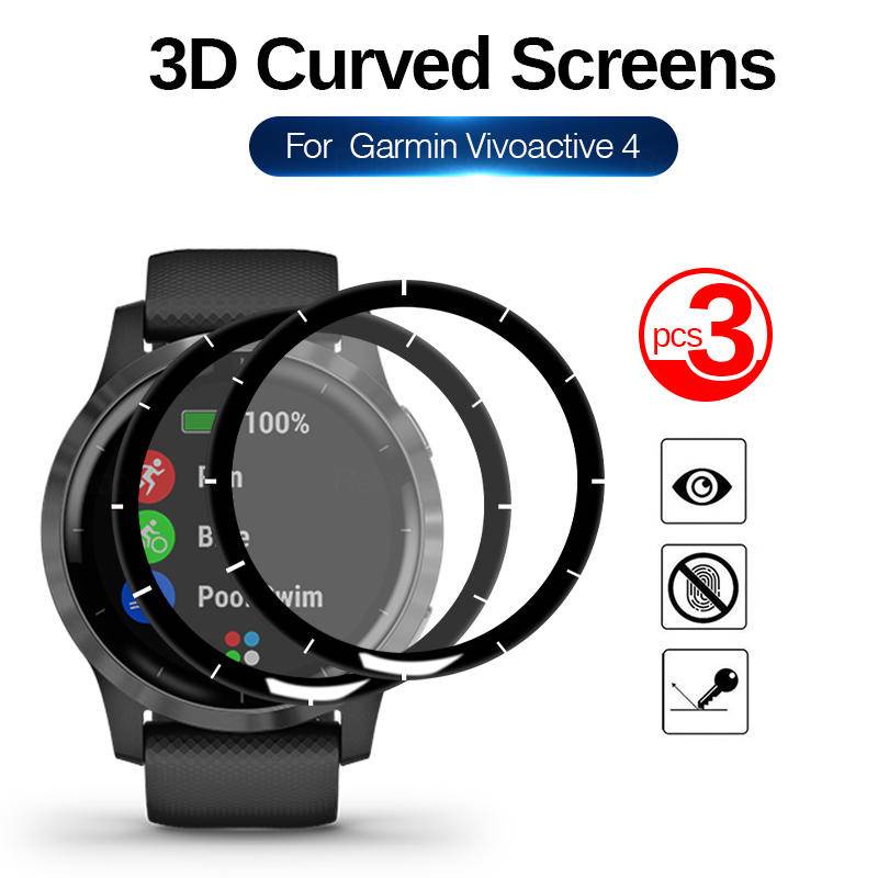 1 /2/3pcs 3D Pelindung Layar Penuh Di Atas Untuk Garmin Venu2 2S SQ SQ2 Musik Smart Watch Film Pelindung Untuk Garmin Vivoactive4 4S 3musik Bukan Kaca