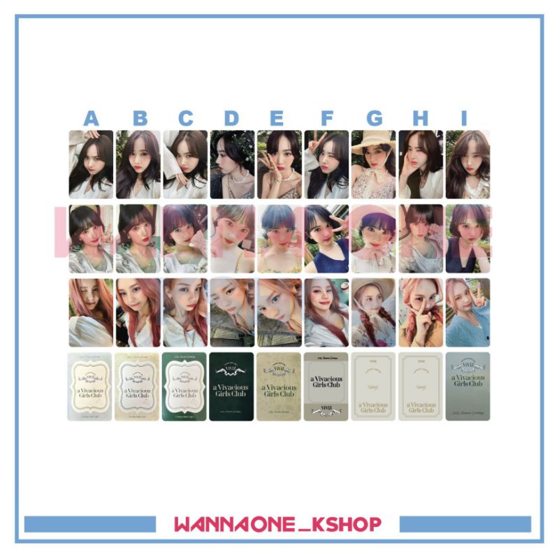 photocard viviz seasons greetings a vivacious girls club