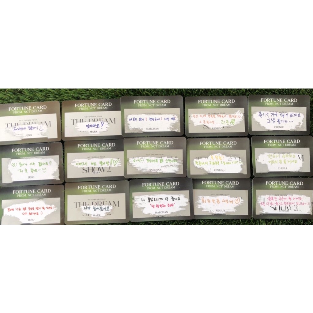 fortune scratch card tds the dreamshow the dream show set jeno Mark Haechan Renjun chenle set dreams