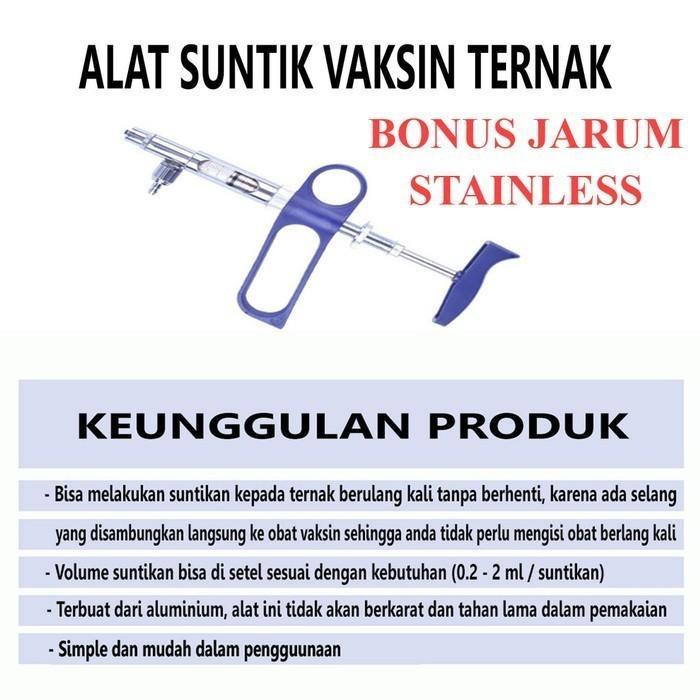 Alat Suntik Injeksi Vaksin Suntikan Otomatis DOC Ternak Ayam Babi