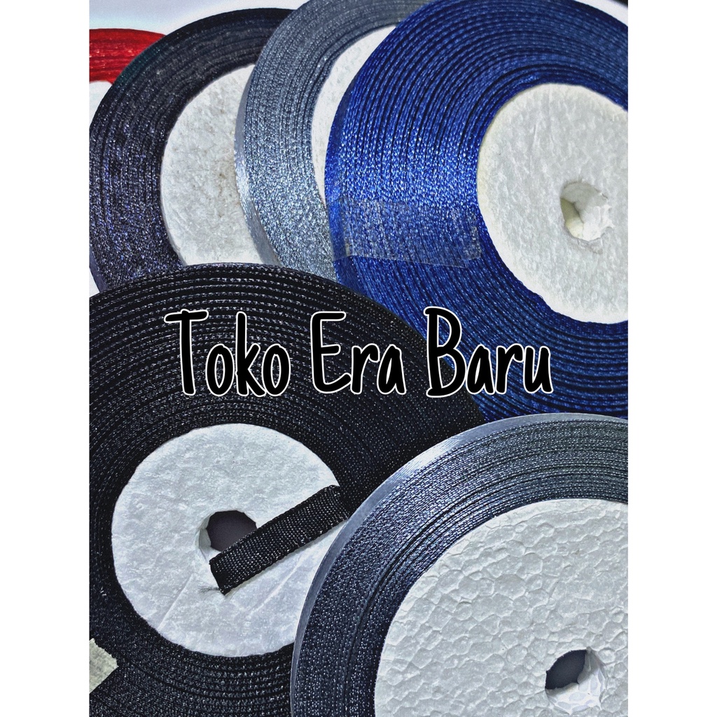 PITA BAHAN SATIN UKURAN 1CM DAN 1/2CM PER ROLL
