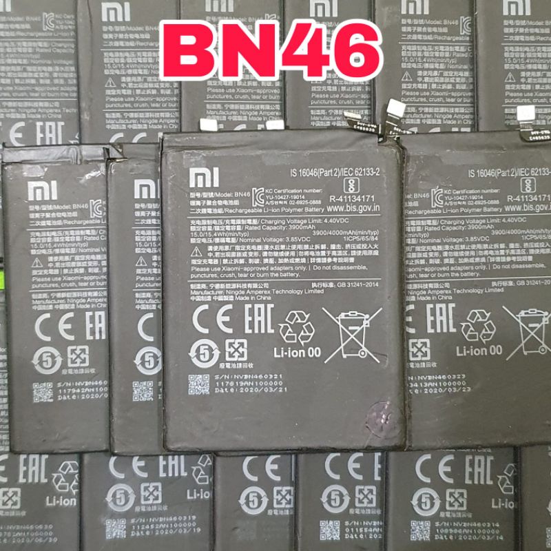 BATU BATRE BATERAI ORIGINAL COPOTAN XIOMI REDMI 7 NOTE 8 BN46 BN 46 NORMAL GARANSI