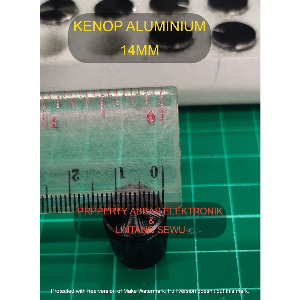 KENOP ALUMINIUM 14MM 15X17 KNOP AMPLIFIER  KECIL 14MM