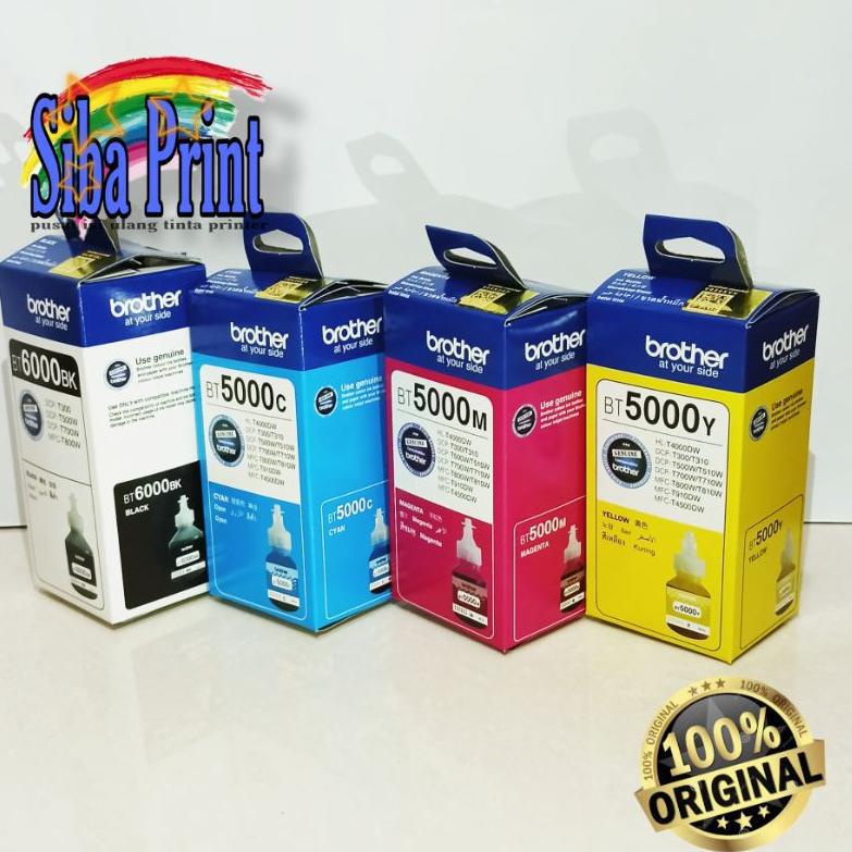 6ZI9L9682 Tinta brother Original BT6000BK black BT5000 Warna Color DCP-T300 DCP-T500W DCP-T700W MFC-