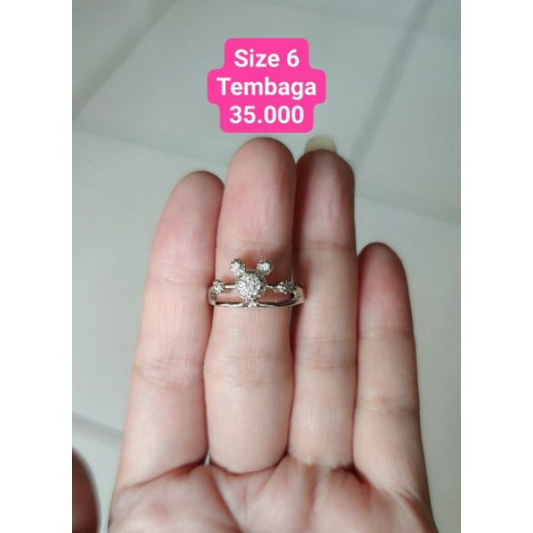 Aksesoris Cincin Mickey OSD Size 6 Olla Shopping Depok