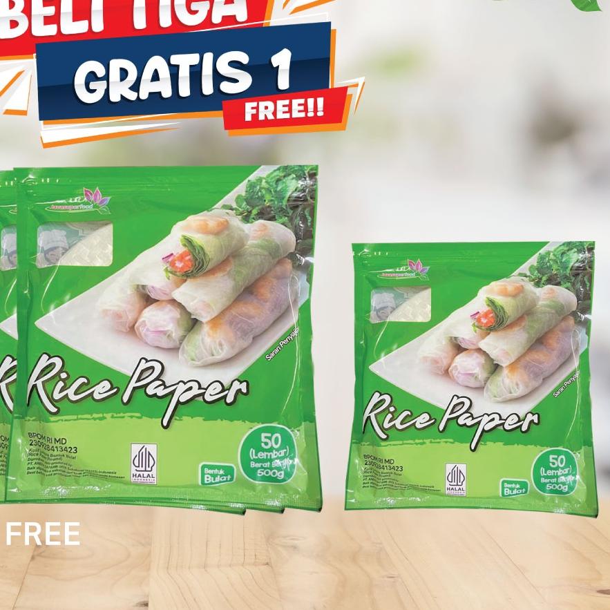 

✿ [ BELI 3 GRATIS 1] Rice Paper / Banh Trang High Quality Rice Paper / Kulit Lumpia Vietnam Rice Paper / rice roll spring roll 500g ✭