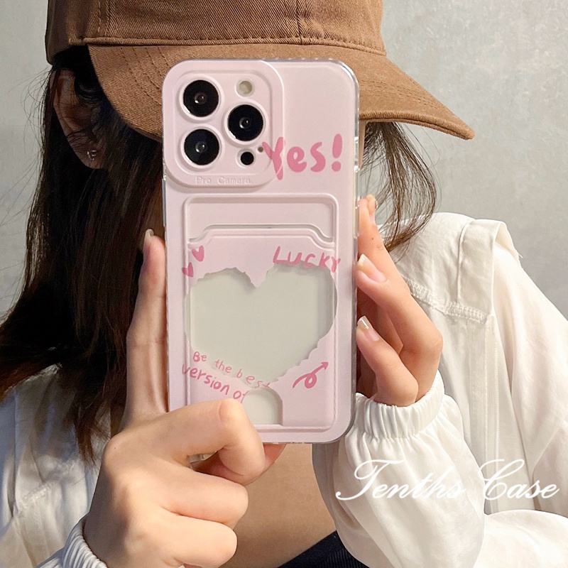 Realme C55 C35 C33 C31 C30 C25Y C21Y C20 C20A C12 C15 C11 10 9Pro+8 8i C15 5i 5s 6i Pink English Card Holder Phone Cas Soft Clear Cover