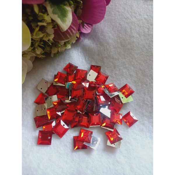 Diamond tempel aplikasi kotak (square) isi 50pcs -100pcs