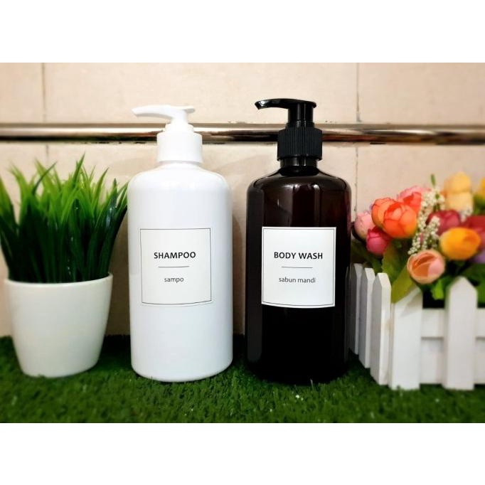 BOTOL SABUN CAIR PUMP LABEL STICKER / BOTOL REFILL SABUN AESTHETIC
