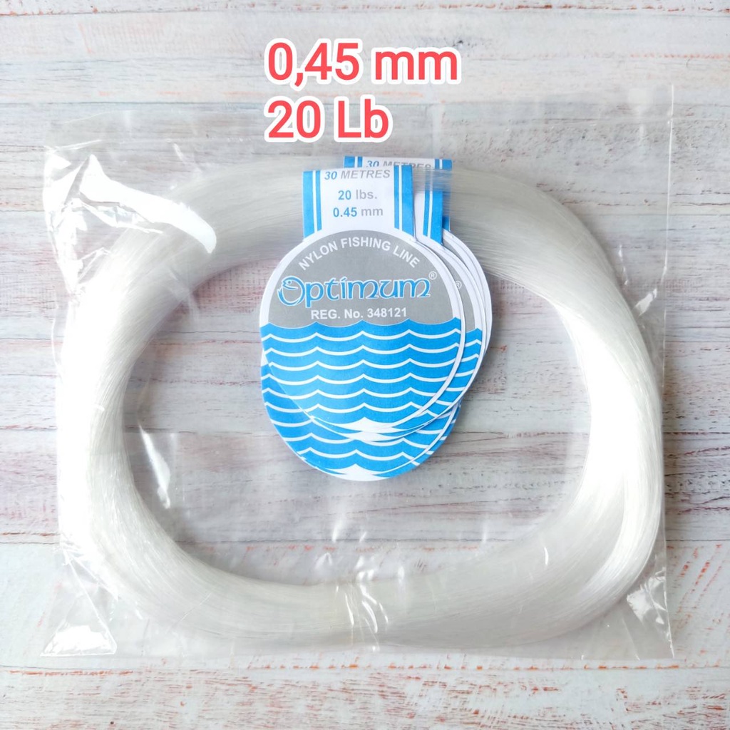 Senar damyl optimum 0,45 mm 20  LB, senar nelayan, senar rangkaian, senar laut 300 M